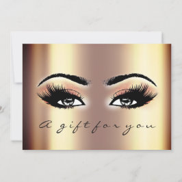 Geschenkgutschein Gold Blush Lash Schönheitscreme Einladung