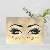 Geschenkgutschein Gold Glass Lashes Schminke (Stehend Vorderseite)