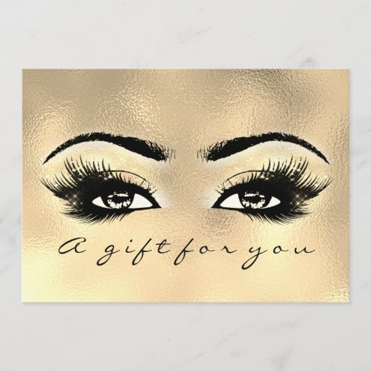 Geschenkgutschein Gold Glass Lashes Schminke (Vorderseite)