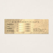 Geschenkgutschein Gold Leder Lashes Makeuty Beauty (Rückseite)