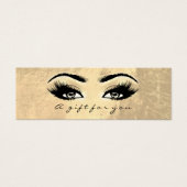Geschenkgutschein Gold Leder Lashes Makeuty Beauty (Vorderseite)