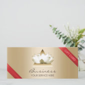 Geschenkgutschein | Gold Lotus Logo Wellness-Cente (Stehend Vorderseite)