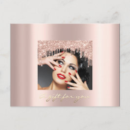 Geschenkgutschein Gold Tropfen Holidays Confetti R Postkarte