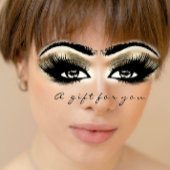 Geschenkgutschein Gold Weißer Lash Erweiterungs Ma Einladung