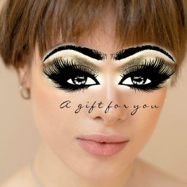 Geschenkgutschein Gold Weißer Lash Erweiterungs Ma Einladung