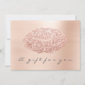 Geschenkgutschein Grau Rose Gold Kiss Beauty Studi (Vorderseite)