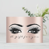 Geschenkgutschein Grau Rose Lashes Schönheitsmitte (Stehend Vorderseite)