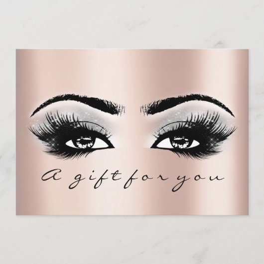 Geschenkgutschein Grau Rose Lashes Schönheitsmitte (Vorderseite)