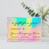 Geschenkgutschein Holograph Unicorn (Stehend Vorderseite)