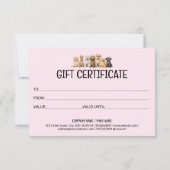 Geschenkgutschein Hund Erwachsener Sitzmöbel (Rückseite)