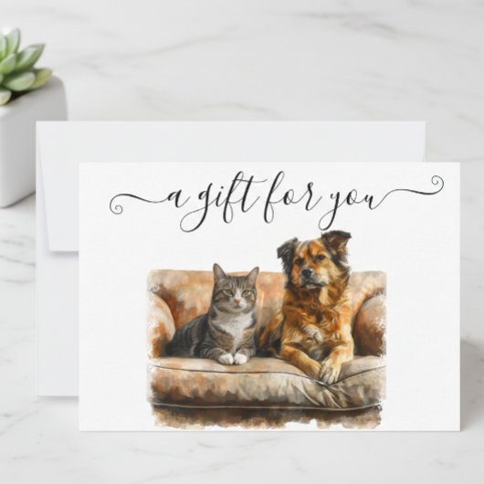 Geschenkgutschein Hunde Katze Sitzplatz