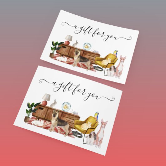 Geschenkgutschein Hunde Katze Sitzplatz