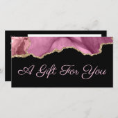 Geschenkgutschein in Rosa (Vorne/Hinten)