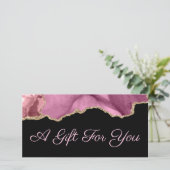 Geschenkgutschein in Rosa (Stehend Vorderseite)