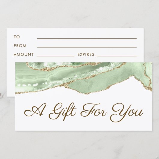 Geschenkgutschein Jade Green (Vorne/Hinten)