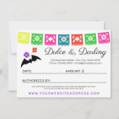 Geschenkgutschein-Karte für Zuckerkulpferde Calave Einladung (Rückseite)