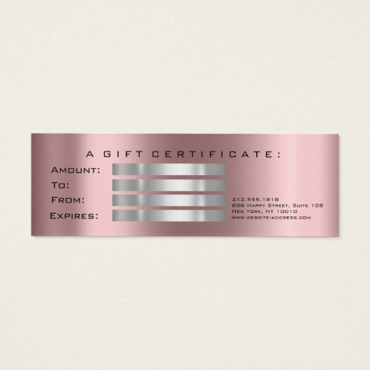 Geschenkgutschein Kleine Lashes Makeup Spark Grau (Rückseite)