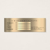 Geschenkgutschein Kleine Sepia Gold Lashes Makeup (Rückseite)