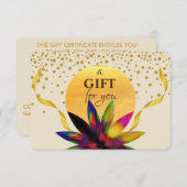 Geschenkgutschein Lotus Blume Yoga Gesundheit (Vorne/Hinten)