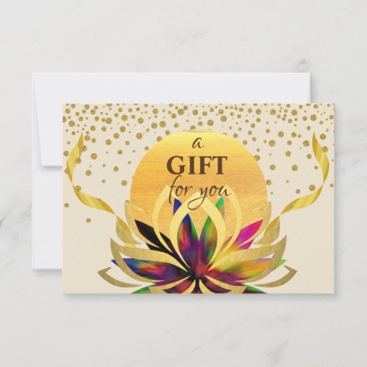 Geschenkgutschein Lotus Blume Yoga Gesundheit (Vorderseite)