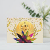 Geschenkgutschein Lotus Blume Yoga Gesundheit (Stehend Vorderseite)