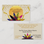 Geschenkgutschein Lotus Blume Yoga Heilung Visitenkarte (Vorne/Hinten)