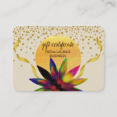 Geschenkgutschein Lotus Blume Yoga Heilung Visitenkarte (Vorderseite)