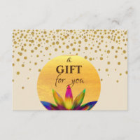 Geschenkgutschein Lotus Blume Yoga Medizin