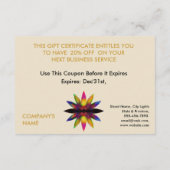 Geschenkgutschein Lotus Blume Yoga Medizin Begleitkarte (Rückseite)