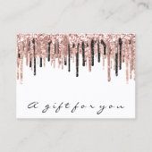 Geschenkgutschein Makeup Eyelash Haar Nägel Tropfe Visitenkarte (Vorderseite)