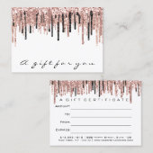 Geschenkgutschein Makeup Eyelash Haar Nägel Weiß Visitenkarte (Vorne/Hinten)