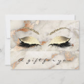 Geschenkgutschein Marmorplatte Kupfer Lashes Koral (Vorderseite)