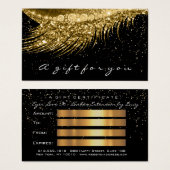Geschenkgutschein Metallic Gold Lash Black Makeup (Vorne & Hinten)