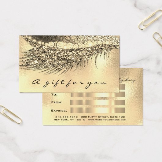 Geschenkgutschein Metallic Gold Lash Glam Makeup (Büro)