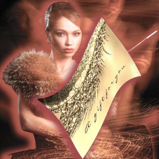 Geschenkgutschein Metallic Gold Lash Schönheit Mak