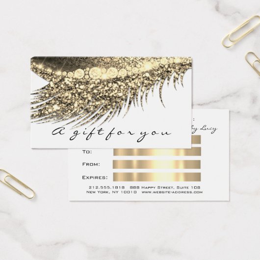 Geschenkgutschein Metallic Gold Lash White Makeup (Büro)