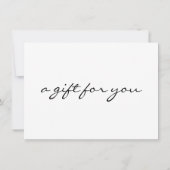 Geschenkgutschein Minimalistisch Mitteilungskarte (Rückseite)