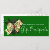 Geschenkgutschein Mistletoe & Tan Bow (Vorne/Hinten)