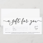 Geschenkgutschein mit Logo | Einfach richtig (Vorne/Hinten)