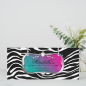 Geschenkgutschein Mode Salon Juwelier Blau Pink (Stehend Vorderseite)