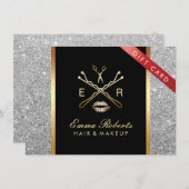 Geschenkgutschein Modernes Silberhaar für Glitzer (Vorne/Hinten)