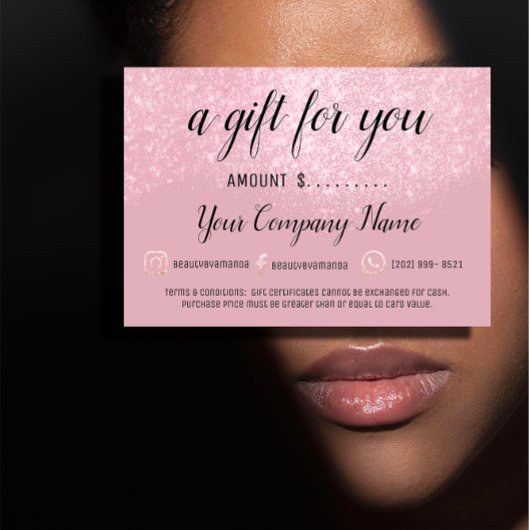 Geschenkgutschein Modernes Soziales Powder-Logo