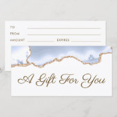 Geschenkgutschein pastellblau (Vorne/Hinten)
