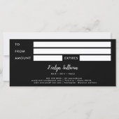 Geschenkgutschein "Pink Agate Black Foil" (Rückseite)