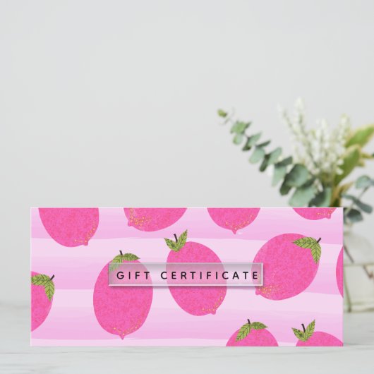 Geschenkgutschein "Pink Lemons Summer Fruchtbright (Stehend Vorderseite)
