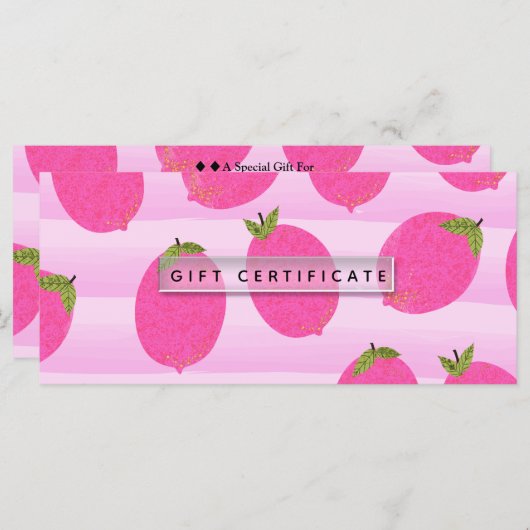 Geschenkgutschein "Pink Lemons Summer Fruchtbright (Vorne/Hinten)
