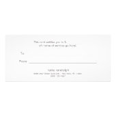 Geschenkgutschein "Pink Sequin Beauty Salon" Werbekarte (Hinten)