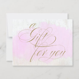 Geschenkgutschein "Pink Watercolor Calligrafy"