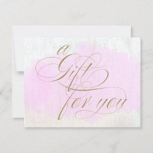 Geschenkgutschein "Pink Watercolor Calligrafy"