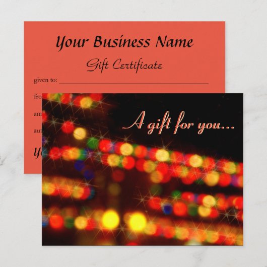 Geschenkgutschein Postkarte (Vorne/Hinten)